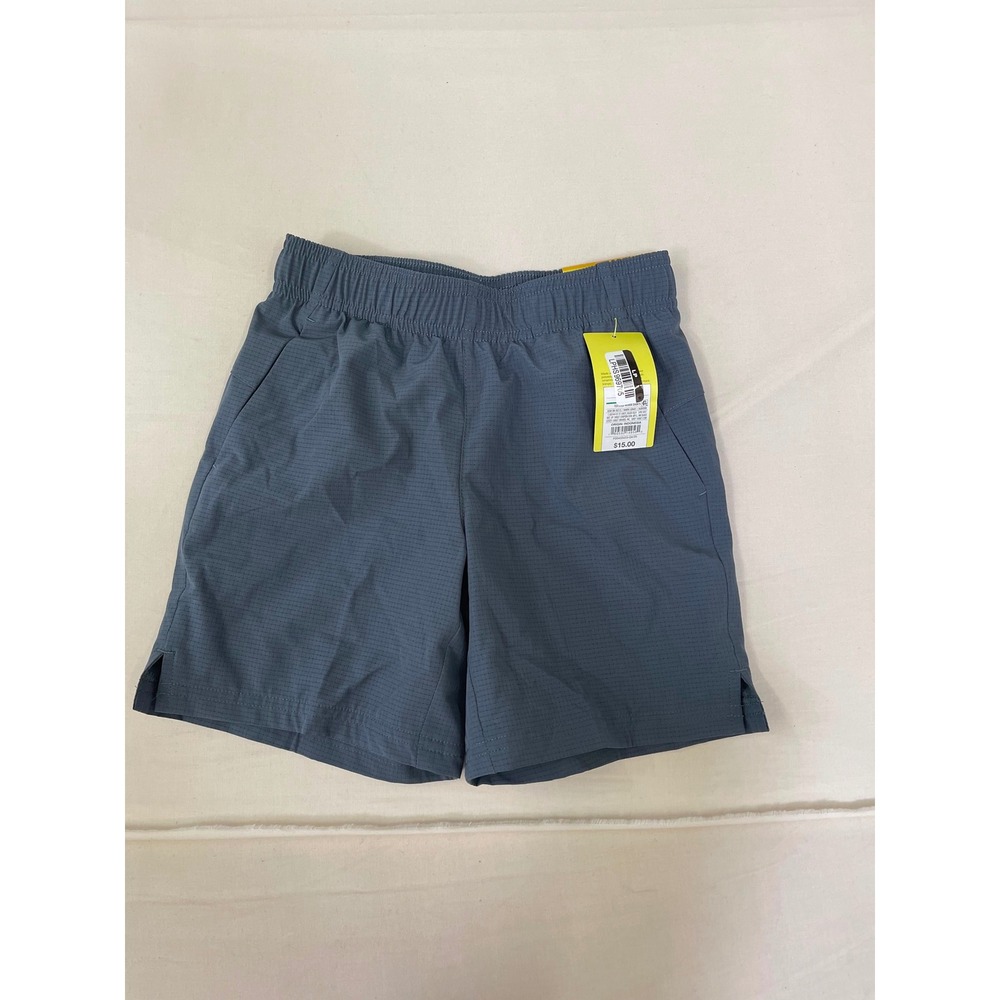 All in Motion Boys Textured Woven Athletic Shorts Dark Gray S 6/7 NWT